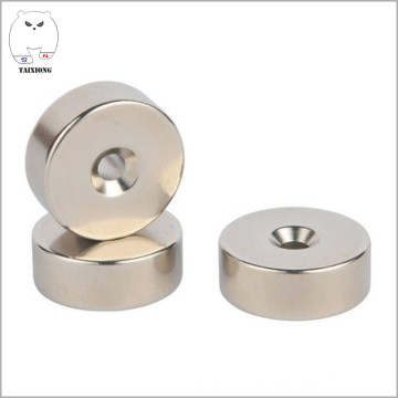 Magnet disco de disco de neodimio de 20 mm de diámetro x 5 mm con agujero central de 5/6 mm de diámetro